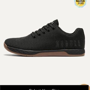 NOBULL Black Knit Sneakers with Brown Soles